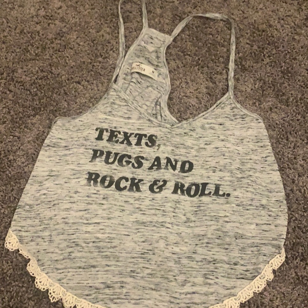Hollister Texts, Pugs & Rock N Roll Tank Top
